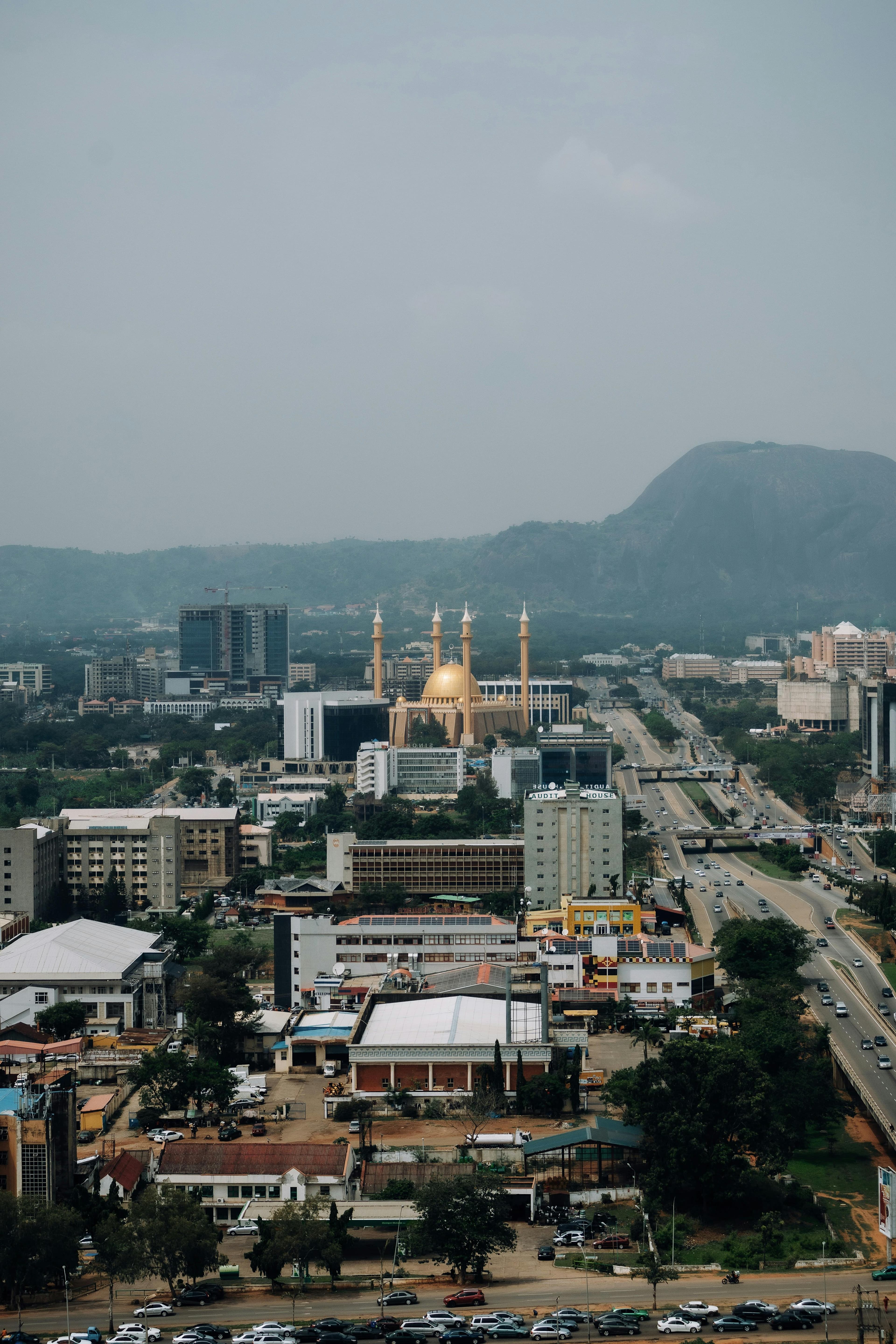 Aerial view of Abuja city skyline